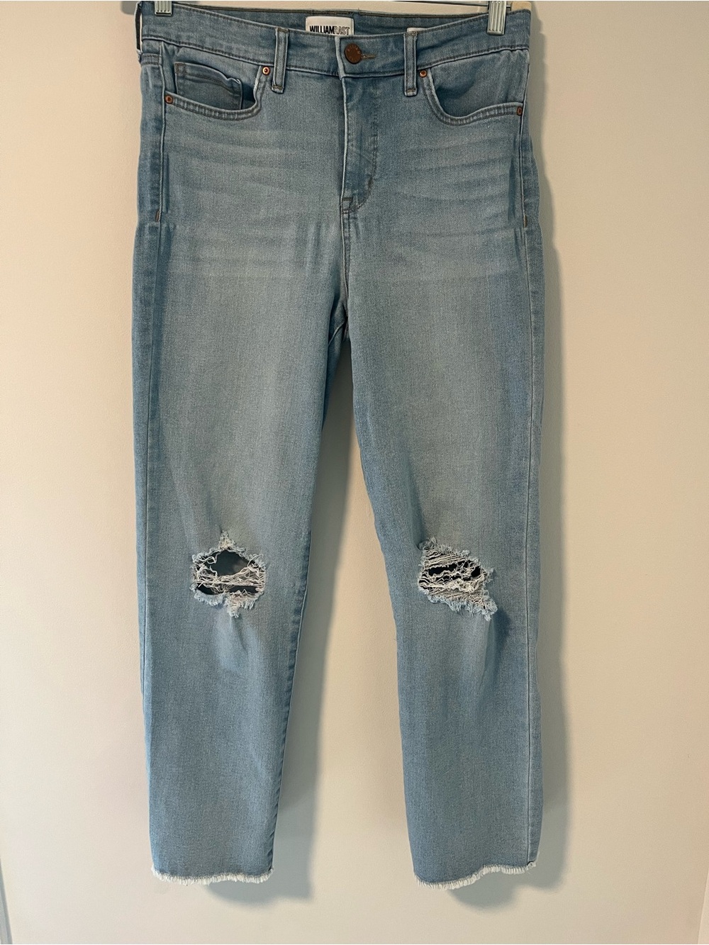 William Rast Juniors High Rise Straight Crop Jeans